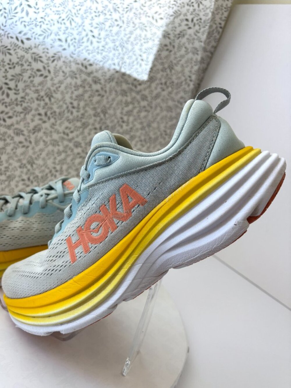HOKA Bondi 8 Women’s 7.5B Summer Song Country Air Running Shoes 1127952 - Picture 7 of 12